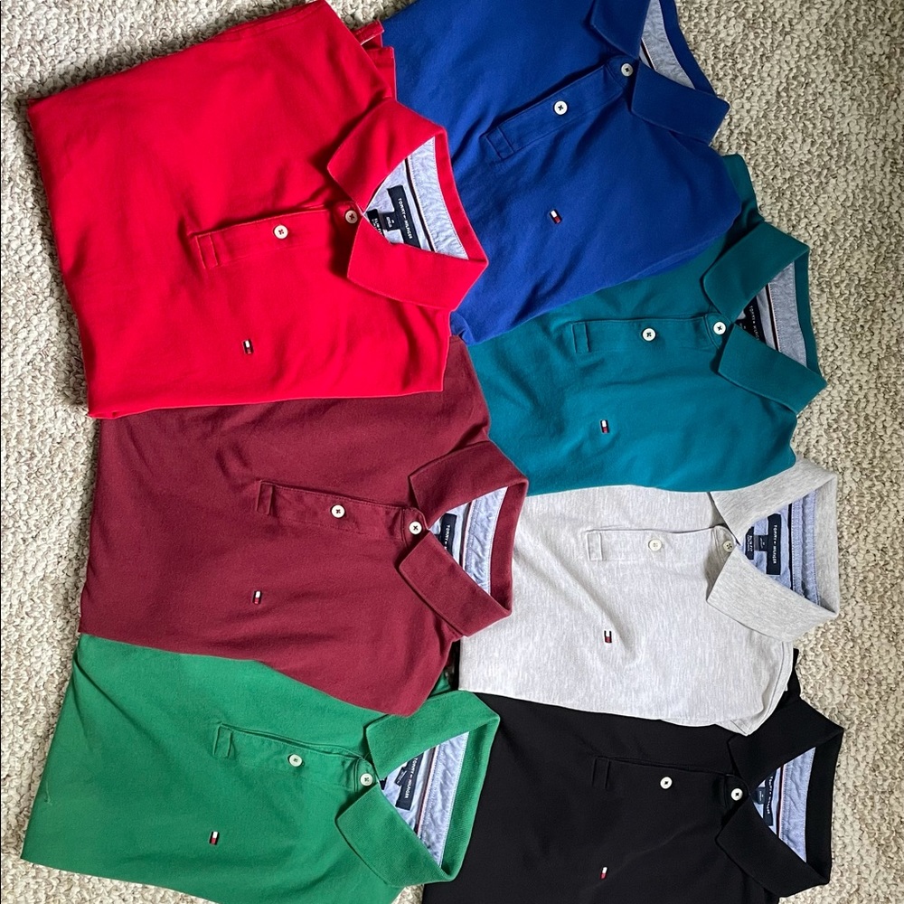 SLIM FIT ESSENTIAL SOLID STRETCH POLOS